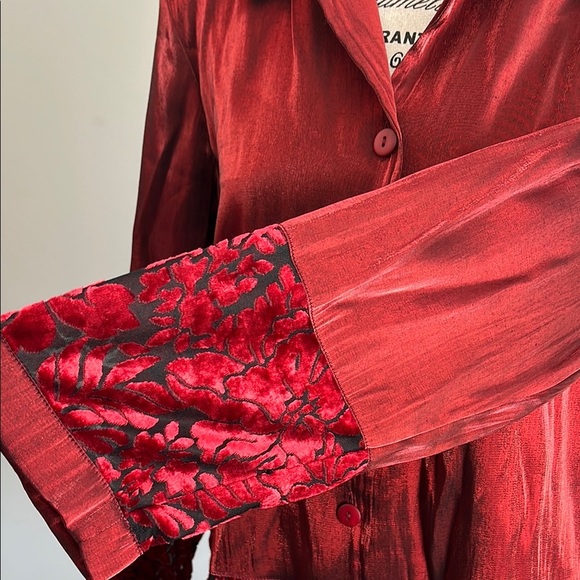 TanJay Red Long Sleeve Button Down Shirt - Picture 4 of 7